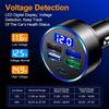 Car Charger 15.5W 4USB Type-C Digital Display Car Power Charger 5V 3.1A With Voltage Detection Multi-port Car Power Adapter