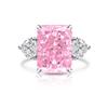 Explosive Flash Redian Cut Colored Diamond Ice Flower Cut Zircon Large Carat Ring European and American Trend Jewelry 2026