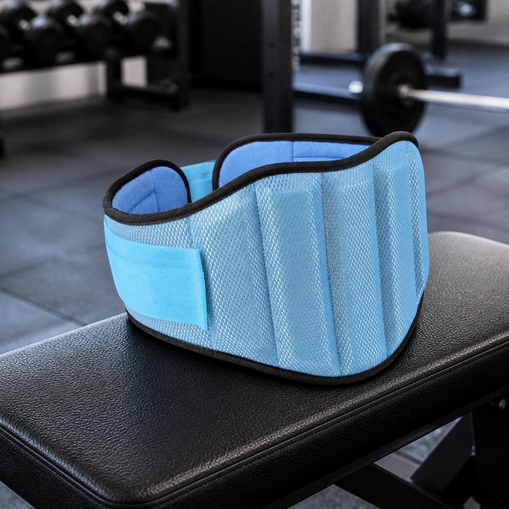 Padded Belt with Mesh Exterior Breathable for Heavy Lifting, Gym Goers