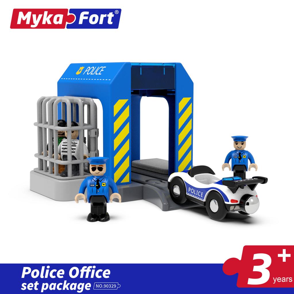 Scene Suit Track Expansion Educational Toy Farm Police Station Magnetic Accessories Car DIY