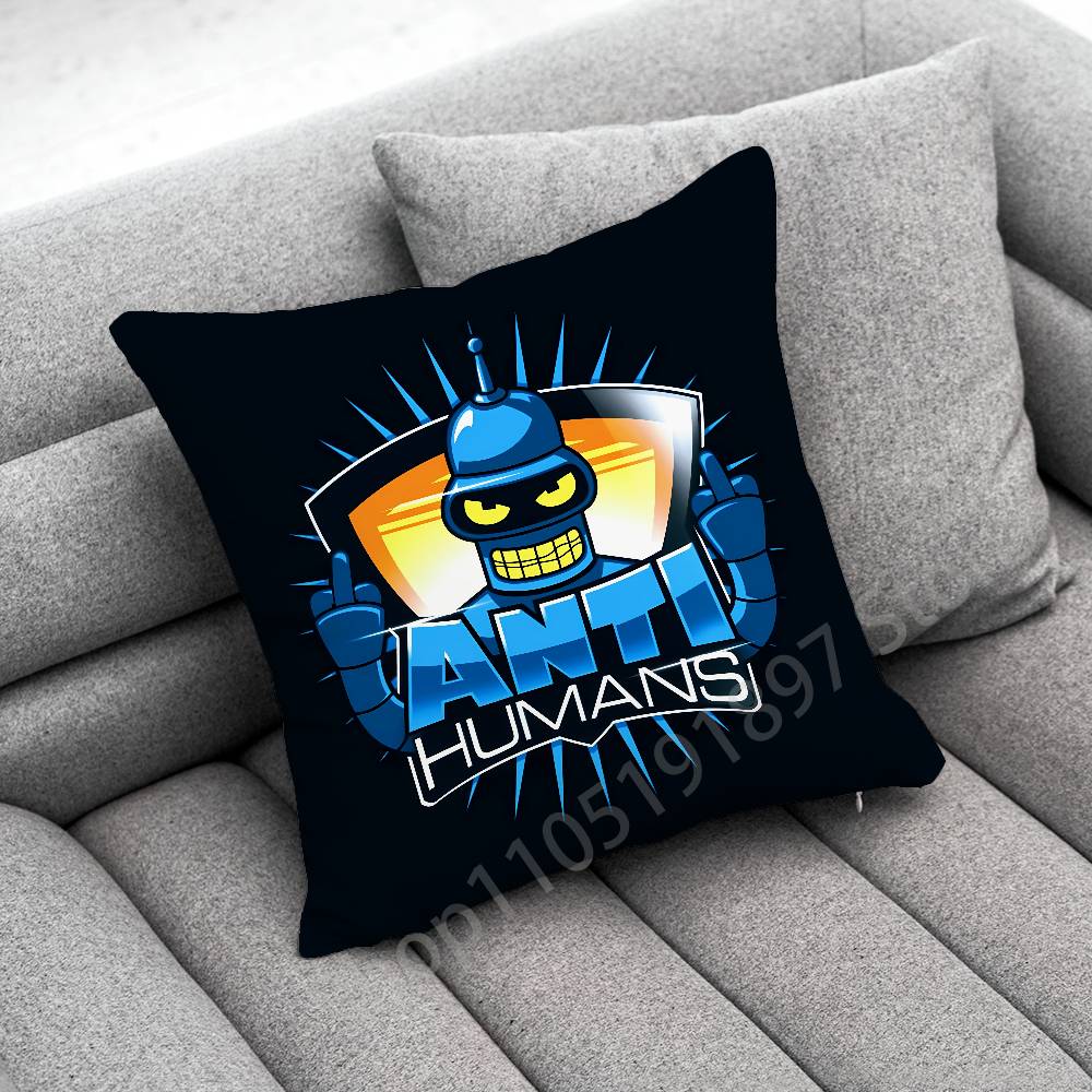 F-Futurama B-Bender Throw Pillow Case For 45*45cm 40cm 55cm 50cm 30cm Square Car Pillowcase Shell