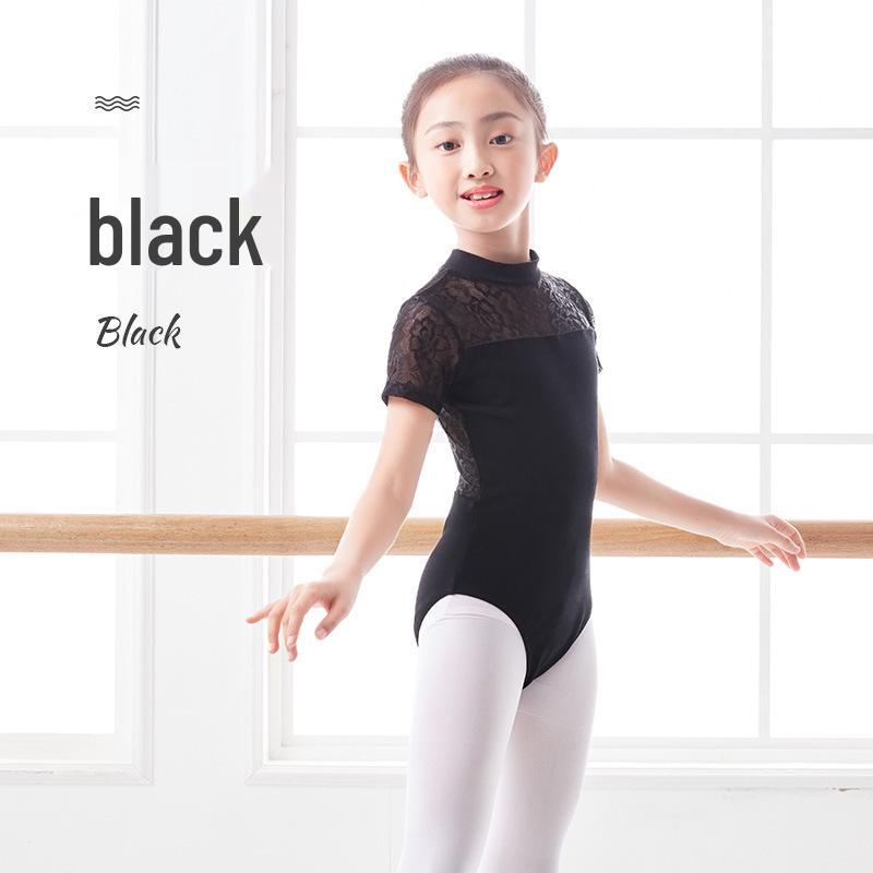 Children's Summer Ballet & Gymnastics Dancewear: Short Sleeve Skirt for Performance & Practice.