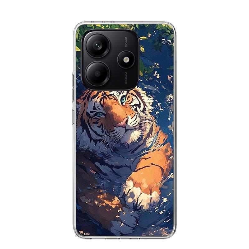 Hochwertige Tiger-Muster-Kunst-Handyhülle Für Xiaomi Redmi Note 15 14 13 12S 12 Pro Plus 11S 11E 11 11T 10S 10 Kunst Weiches Muster Cover