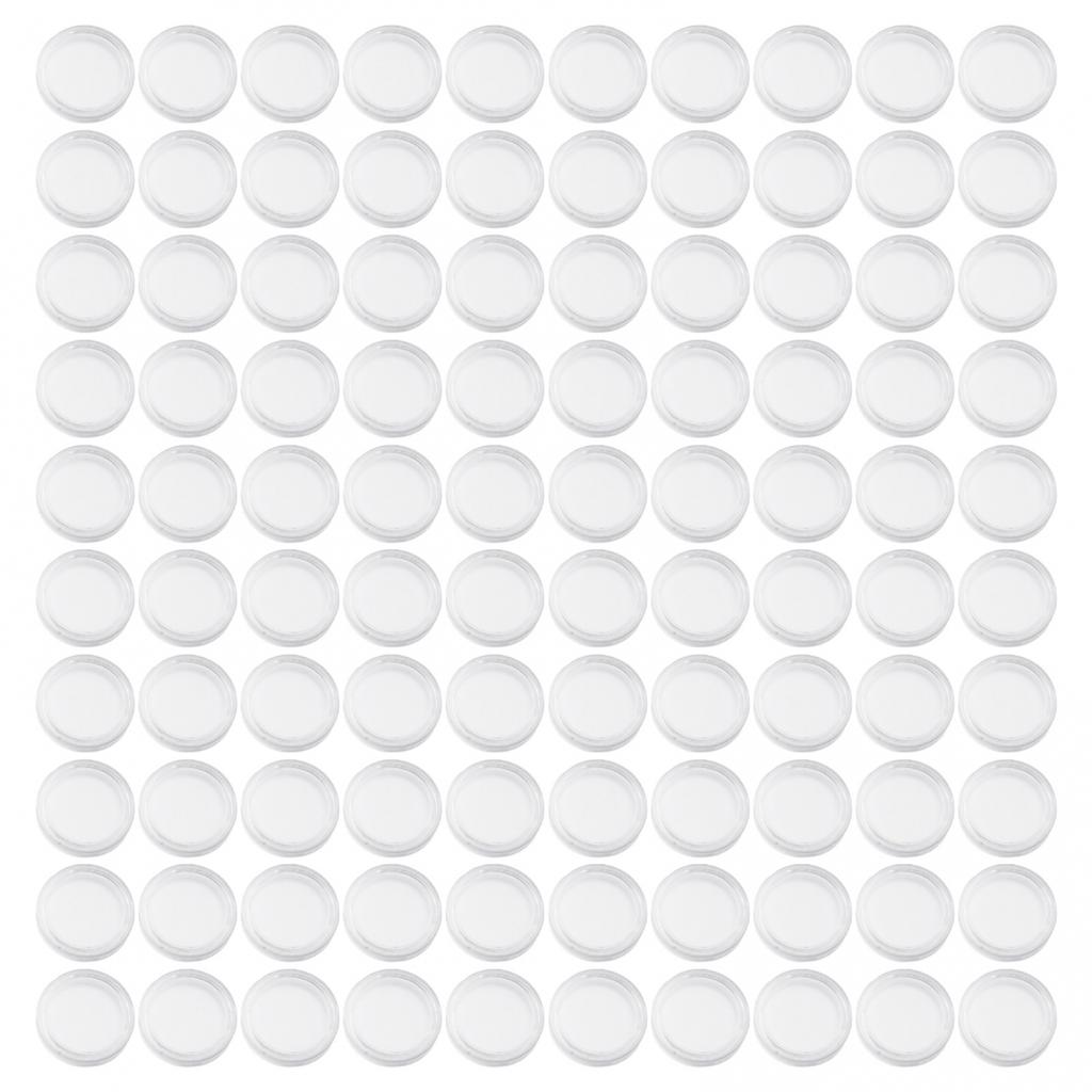 100pcs Coin Capsule Commemorative Transparent Plastic Round Box Supplies