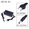 24V 3A AC zu DC Netzteil Konverter Überlastschutz Netzteil Adapter EU 5.5x2.5mm für LED Lichtband