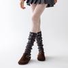Socks Bow Lolita Spring And Autumn Retro Stockings Ballet Style Maillard Knitted Warm Calves