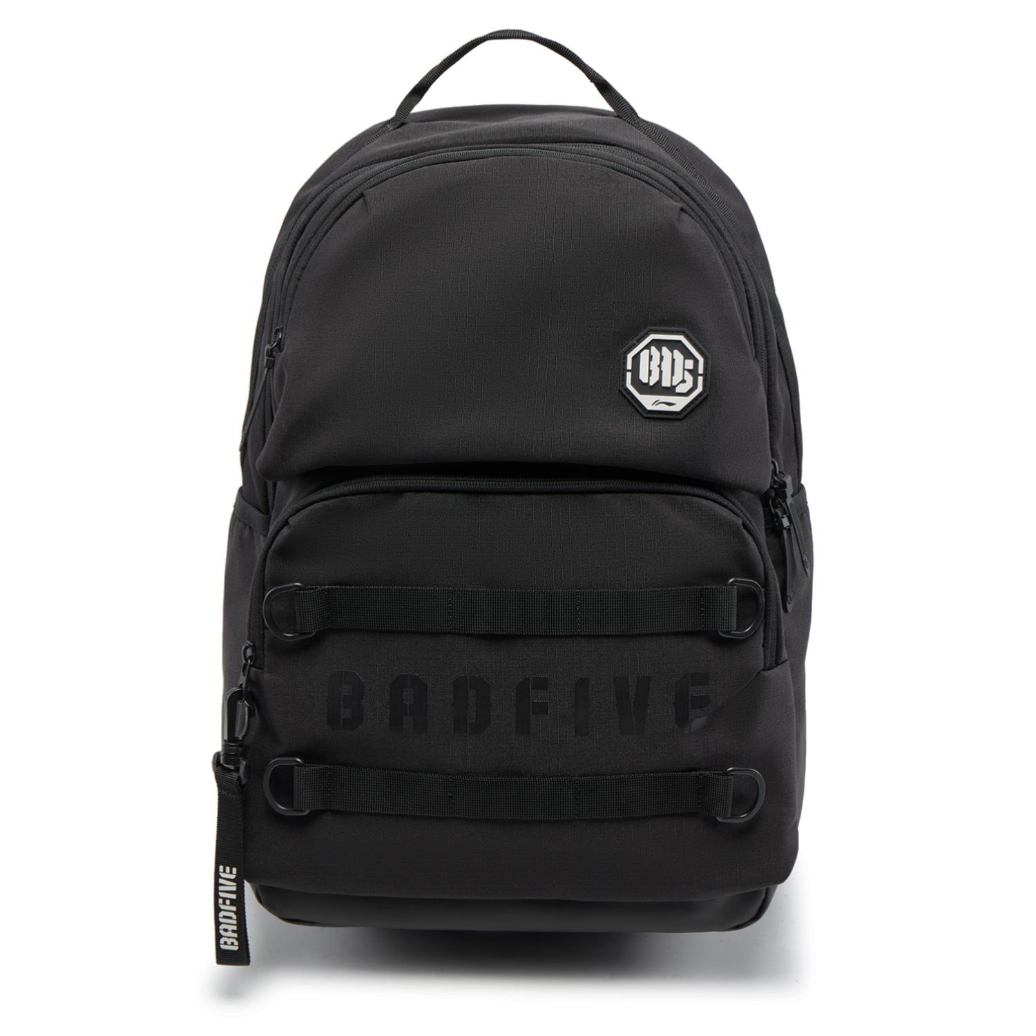 Li Ning BADFIVE Polyester Backpack Unisex Black ABSV407-1