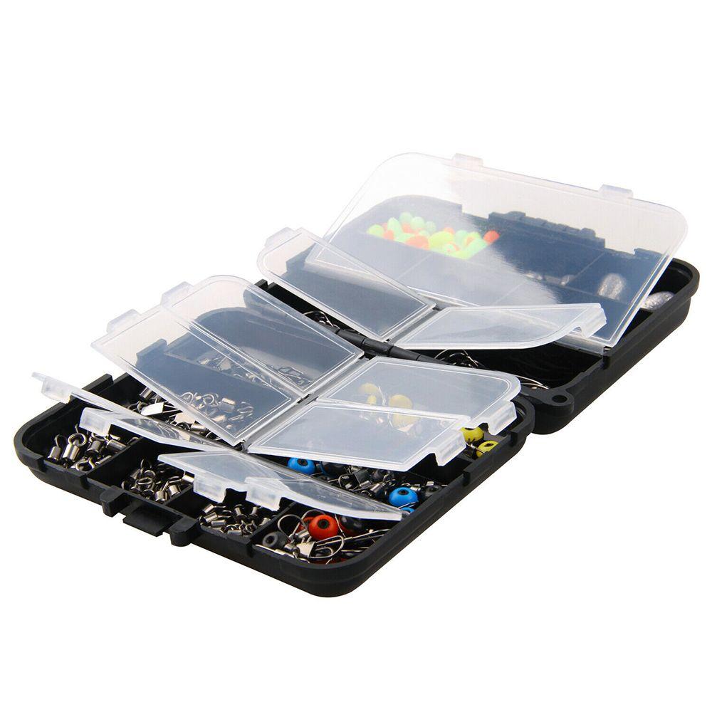 Snaps Outdoor Hooks Sinker Swivels Bead Fishing Tackle Boxes Tackle 160pcs Kit Fishing Tool