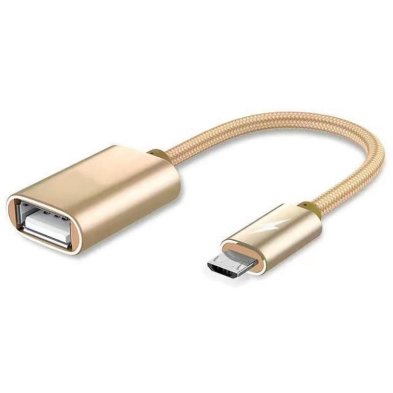 

Double Interfaces OTG Cable Portable OTG Adapter with Aluminum Housing Data Transfer Cable 150mm Length for Phones Tablets
