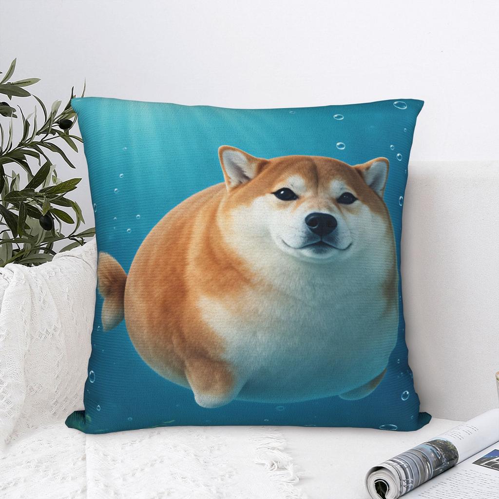 Shiba Inu Face Pillow Cover Funny Pillow Case For Sofa Home Decoration Comfy Pillowcases Gift