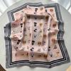 Cute Square Scarf For Women Luxury Ladies Hijab Neckerchief Soft Stain Imitation Silk Scarves Elegant Shawl For Daily Wear