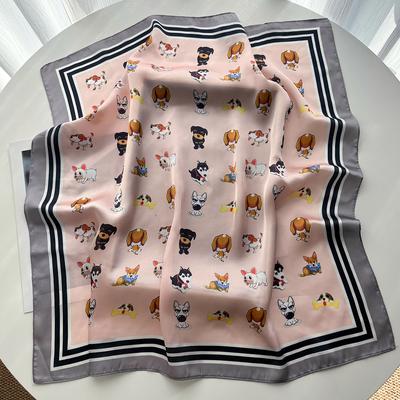 Süßes quadratisches Tuch für Damen Luxus Damen Hijab Halstuch Weiche Flecken-Imitation Seidentücher Elegantes Schal für den täglichen Gebrauch