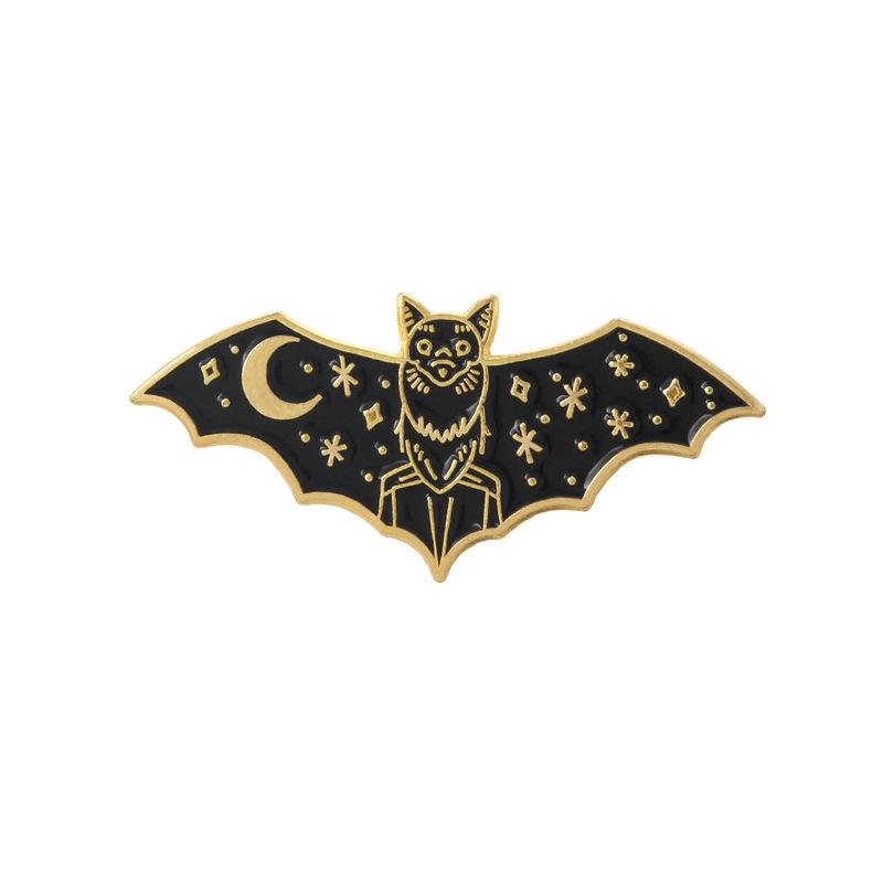 Galaxy Drip Oil Bat Wing Brooch - European  American Style Versatile Accessory