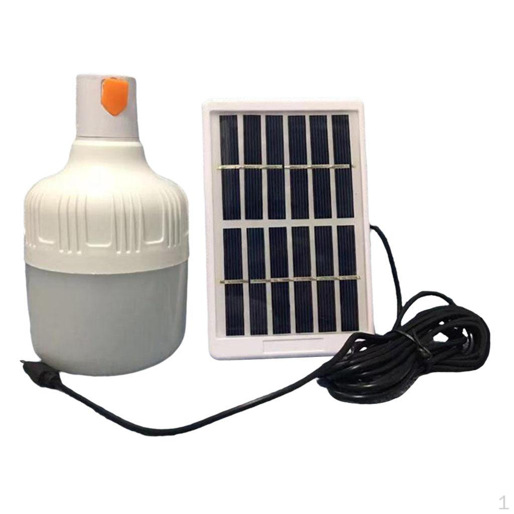 Bulb Lantern USB Rechargeable Saving Hanging Solar Camping for Hiking BBQ Outdoor