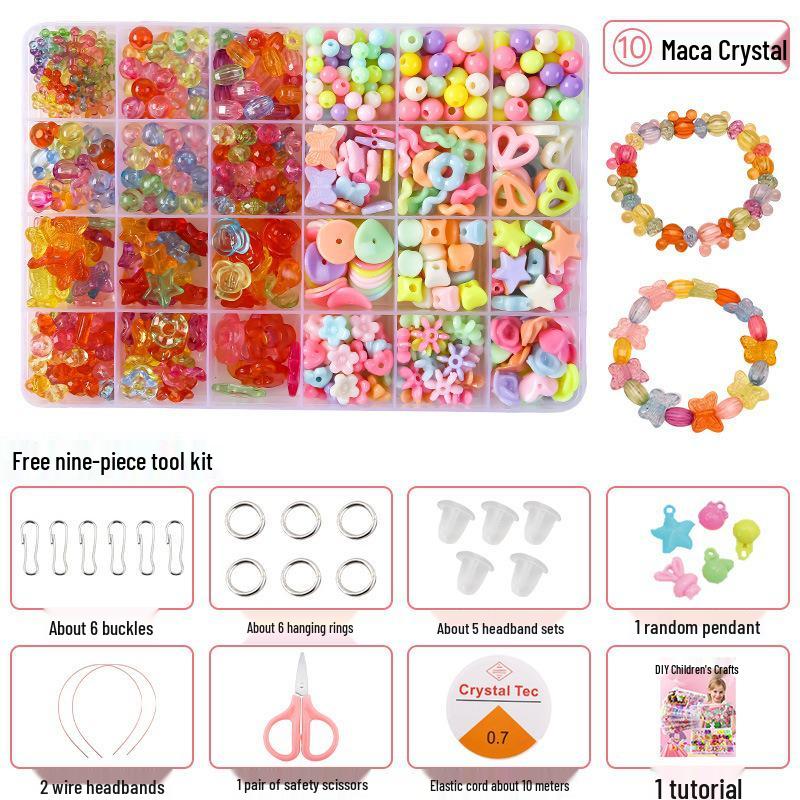 Kids' Handmade Bracelets DIY Gift Set for 8-Year-Old Girls - Beading Materials Included