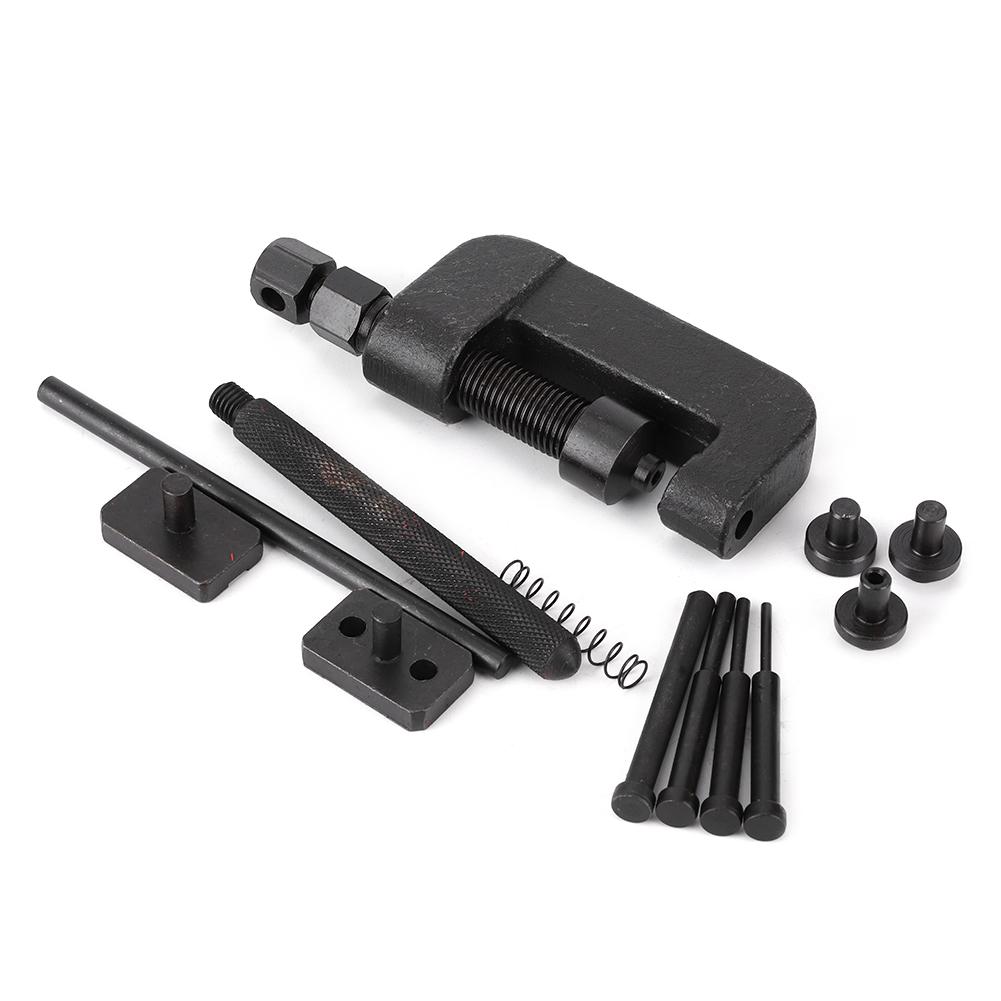 13pcs Motorcycle Chain Breaker Cutting Splitter Cam Link Riveter Riveting Tool Set