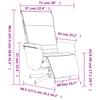 Recliner Chair with Footrest Grey Faux Leather