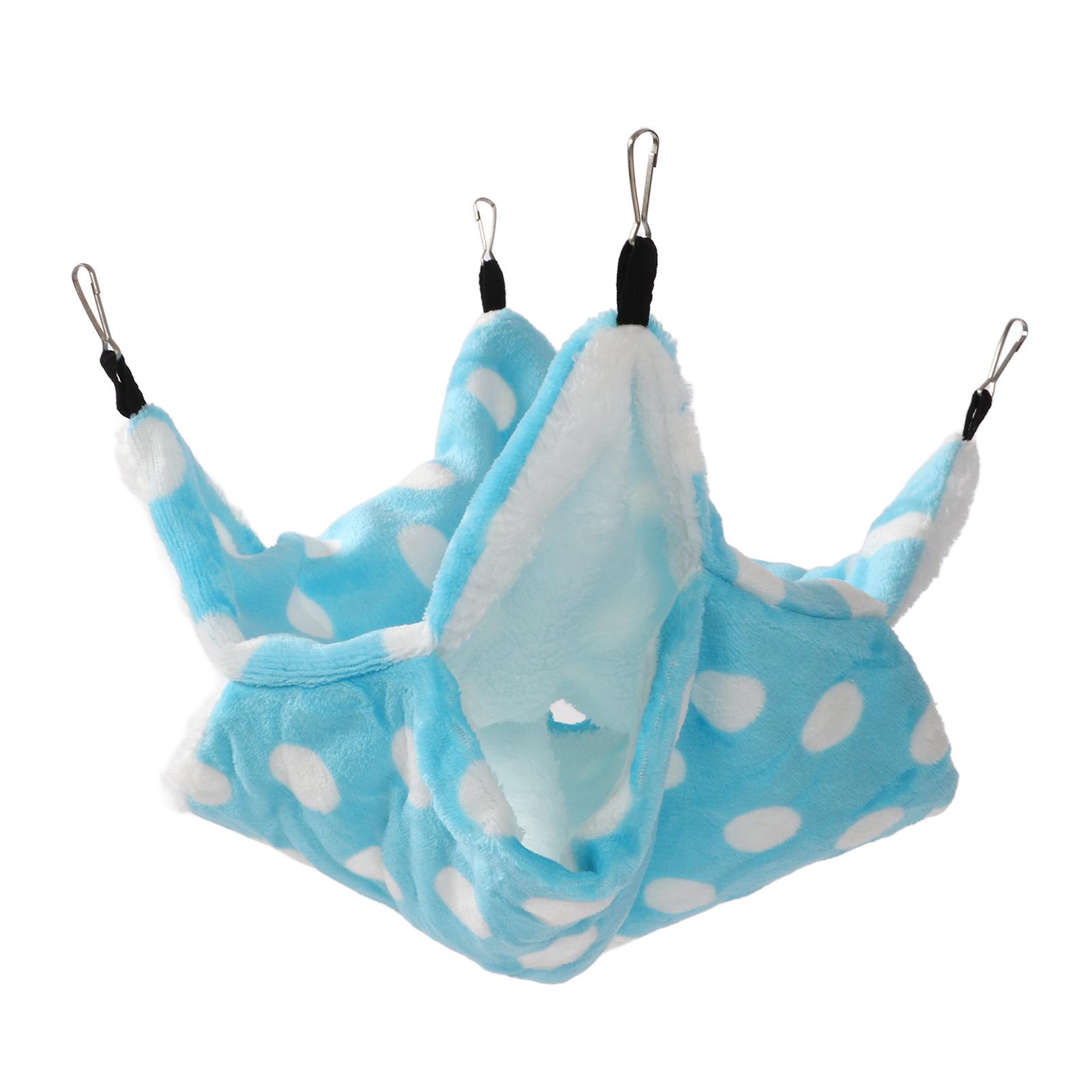 3 Layer Small Animal Hammock Safe Soft Plush Warm Hanging Squirrel Sleeping Bags for Hamster Ferret Squirrel