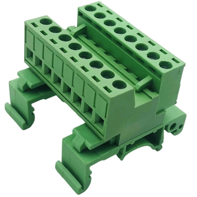 High Performances Rail Type Terminals Block 5.08mm Spacing For 10Amp 300Volt Application Screw Plug-in Connector