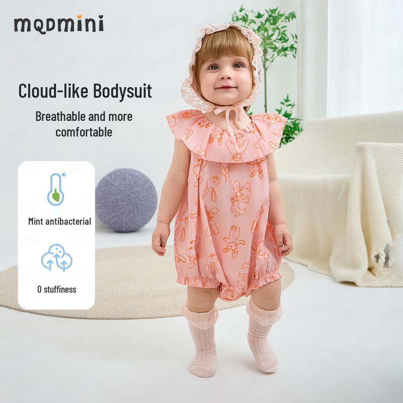 

MQDMINI Baby Short Sleeve Cartoon Romper 73cm