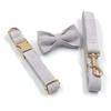 2023 Pet Collar and Leash Set with Engravable Bow Tie Accessory