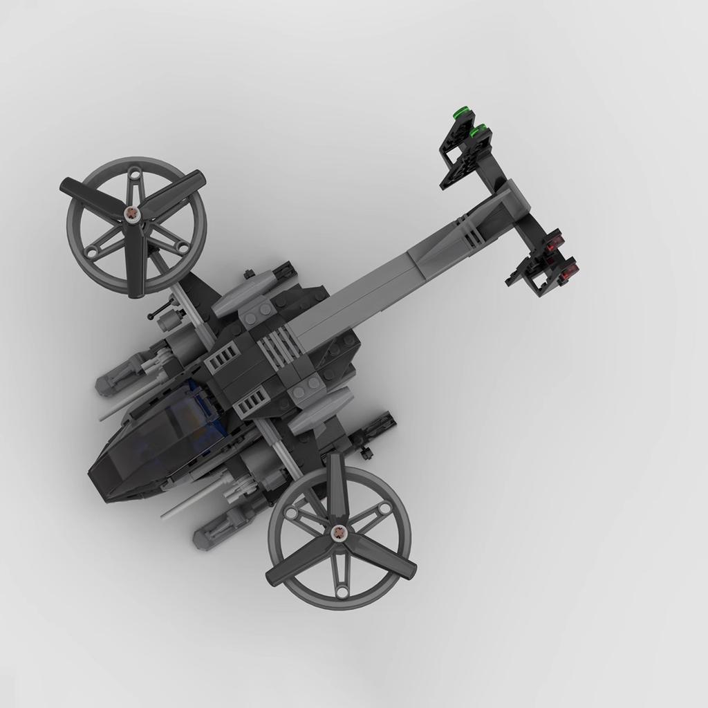 Świecący Zestaw Klocków do Budowania Helikopter Klocki Zabawka Prezent Świąteczny dla Dzieci