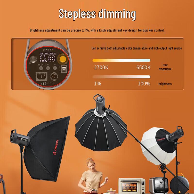 JINBEI JL-160W Bi-Color LED Studio Fill Light