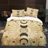 Sun Moon King Queen Duvet Cover Boho Magic Style Bedding Set for Teens Adults Golden Exotic Tribe 2/3pcs Polyester Quilt Cover