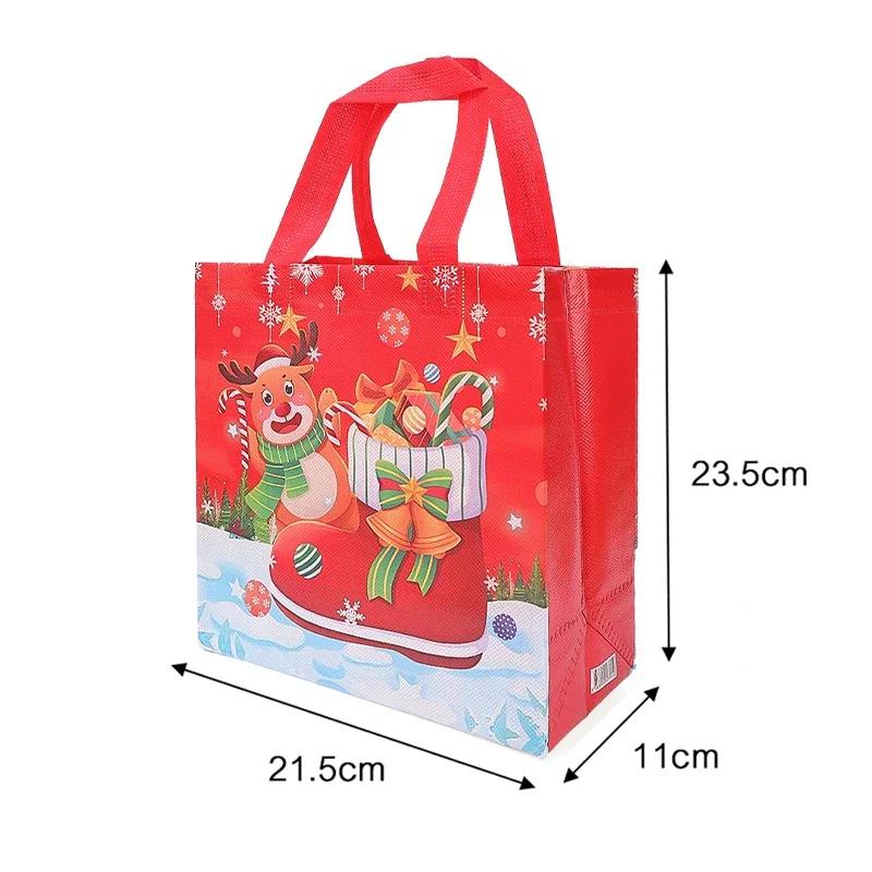Christmas Gift Bags Non-Woven Reusable Holiday Handbag For Presents Wrapping Pouches Home Xmas New Year Party Decoration Gifts