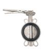 304 Stainless Steel Double Clip Butterfly Valve with EPDM Soft Seal