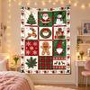 Weihnachtlich bedruckter Wandteppich für Schlafzimmer Wohnzimmer Wanddekoration Feiertagsgeschenk