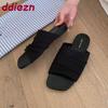Fashion New In Summer Beach Female Slides Women Flats Slippers Shoes Casual Fashion Square Toe Ladies Flats Slippers Sandals Shoes