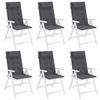 High Back Chair Cushions 6 Pcs Anthracite Oxford Fabric