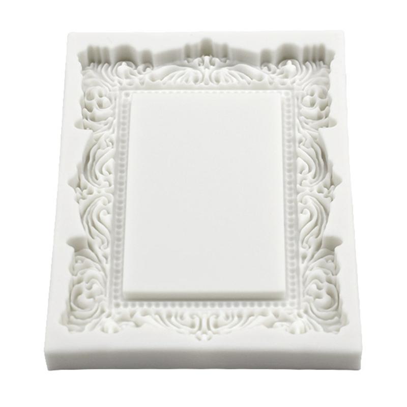 

Форма для торта с вырубкой для печенья, винтажная, с тисненым узором в виде рамки, силиконовая форма для вырубки печенья, домашний подарок для любителя выпечки, прочная L