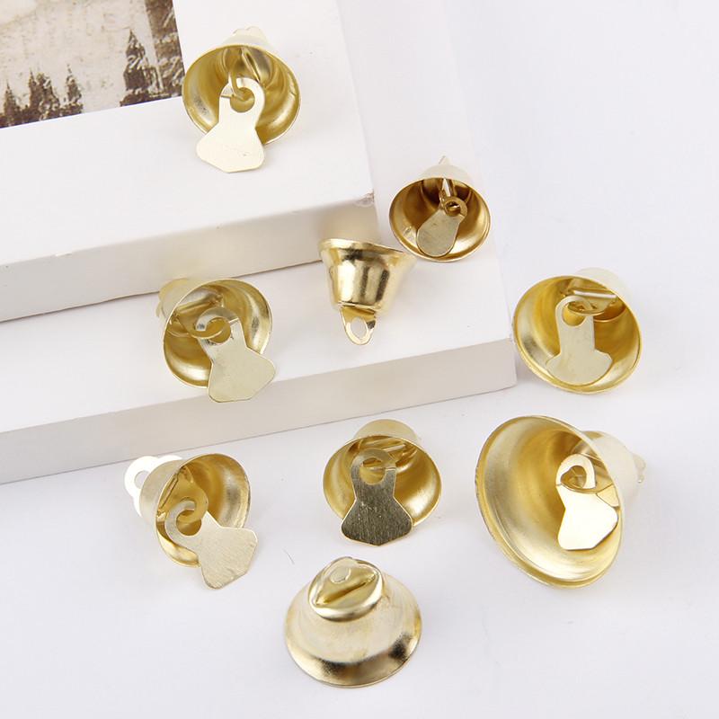 20Pcs Gold Jingle Bells DIY Multisize Bell Craft Mini Bell Bulk for Wedding Festival Holiday Home Xmas Tree Decorations