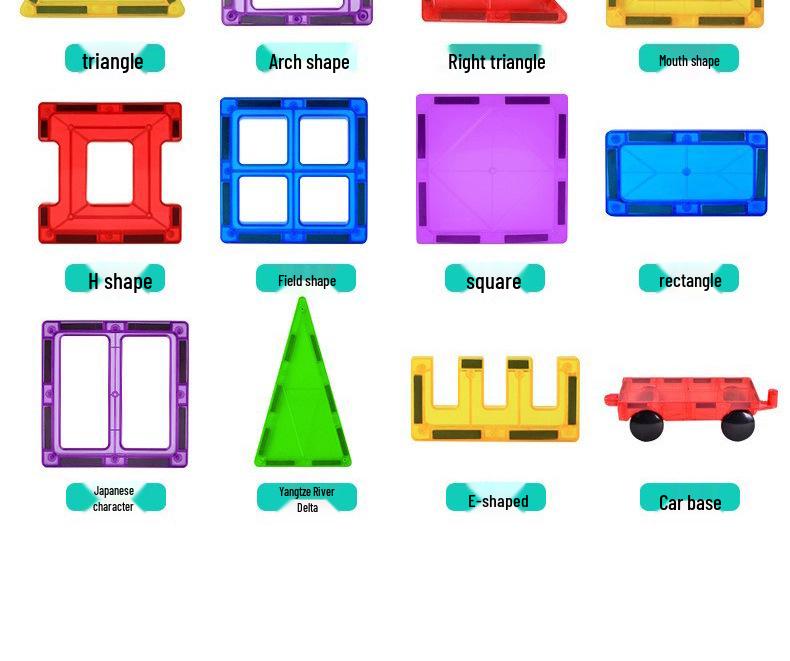 Colorful Magnetic Building Blocks for Kids – Strong, Translucent, Educational Toys