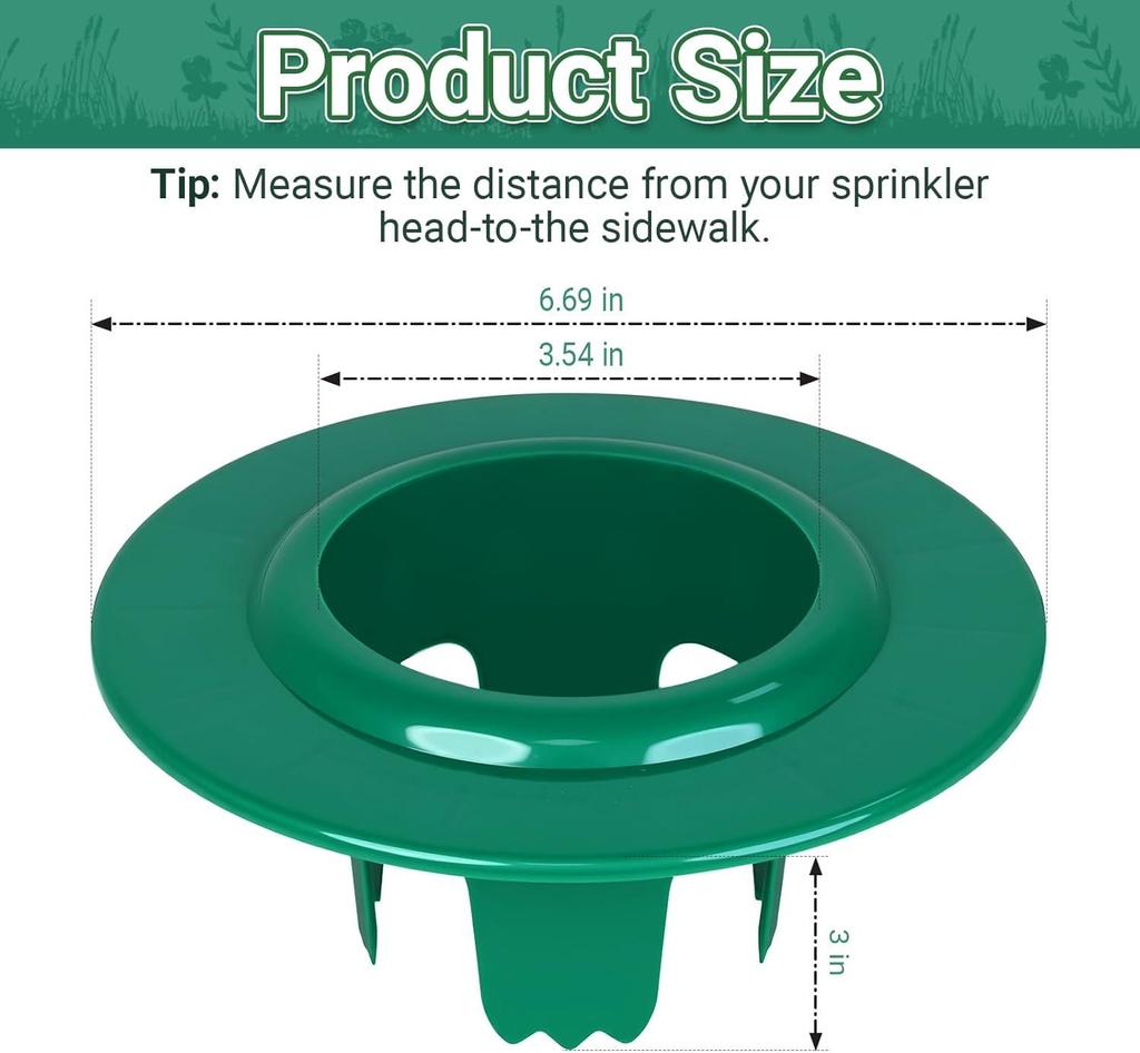 Sprinkler Head Protector 6pcs Adjustable Depth Irrigation Sprinkler Spray Guard for Lawn Yard Garden Backyard Porch Farm Country