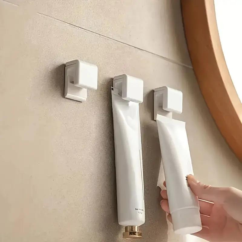 Suport pentru periuță de dinți fără perforare Suport pentru pastă de dinți montat pe perete Suport pentru suport de depozitare Organizator Accesorii pentru baie