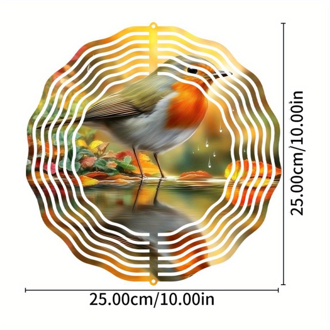 

10-дюймовий підвісний вітряний дзвінок з гачком на 360 градусів для декору балкона, саду, весняно-літньої вуличної прикраси, металеві вітряні дзвінки для домашнього декору 01A