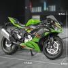 1/12 Kawasaki 600cc Niaja ZX6R Alloy Motorcycle Model Simulation Diecast Metal Street Motorcycle Model Children Toy Gift