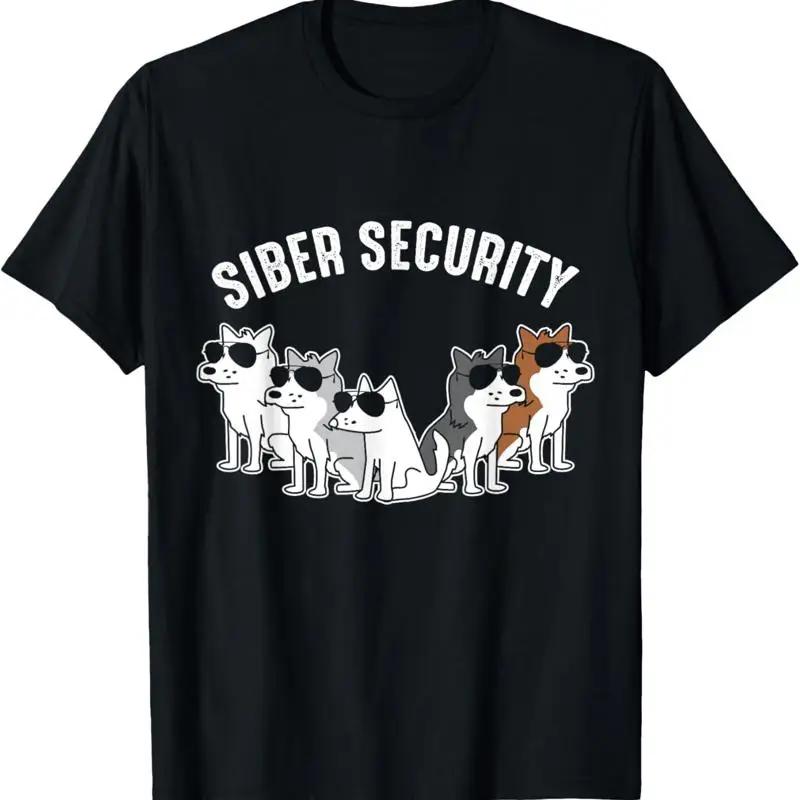 Husky Dog Crew Funny Cyber Security Graphic Tee Unisex Trip S