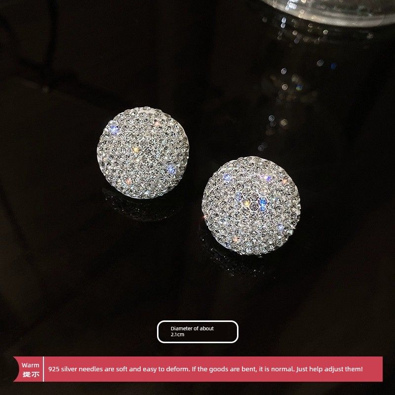 

Cold Style Full Diamond European and American Personalized Women s Fancy Ear Studs Large Full Diamond Stud Earrings