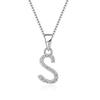 Charming Alphabet Elegant Pendant Initial Letter S Simple Exquisite Love Heart Necklace Fashion DIY