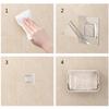 Bathroom Wall Mount Soap Holder Drainage Shelf Organizers Adhesive Mount Soap Dish Bathroom Organizers Soap Holder