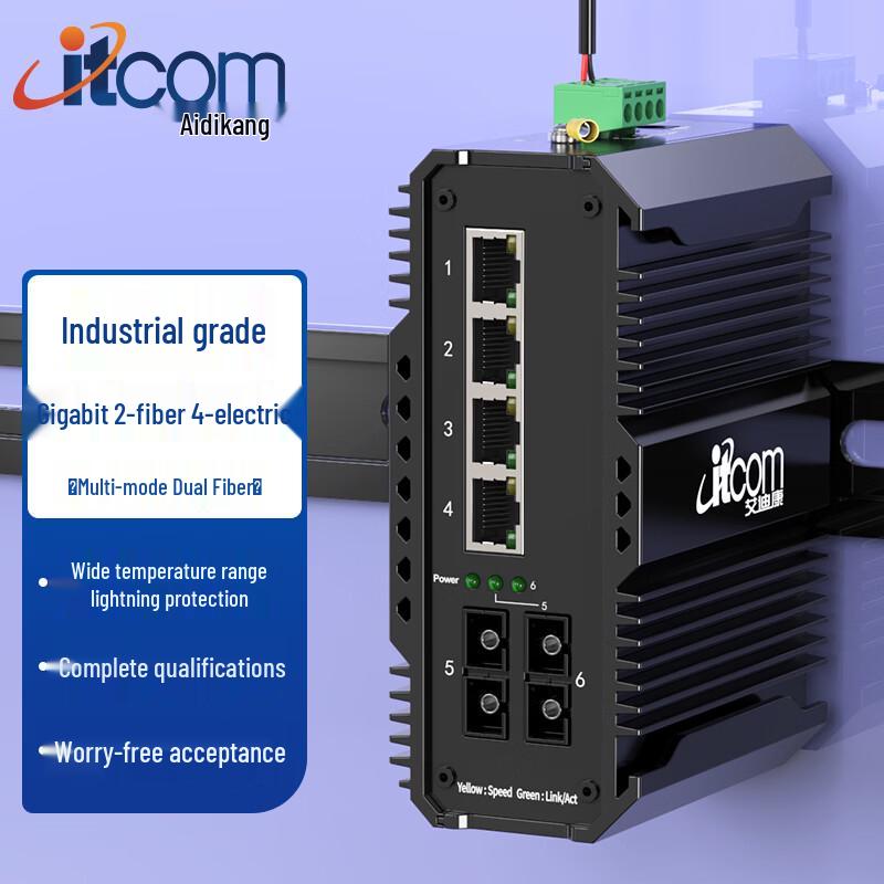 

ADIKON IT168 Gigabit Industrial Ethernet Fiber Media Converter