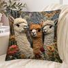 Vintage Pillow Case Alpaca Print Decorative Pillowcase Creative Cushion Cover  Sofa Decoration