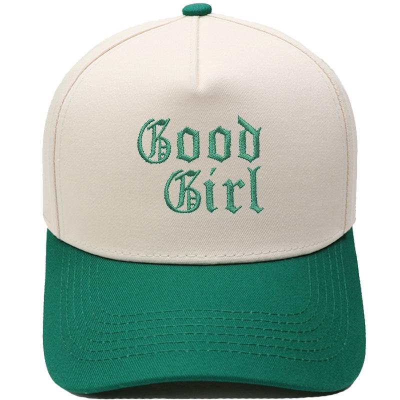 Good Girl Truck Driver Hat Embroidery Vintage Leopard Print Color Matching Baseball Cap European and American Men's Casual