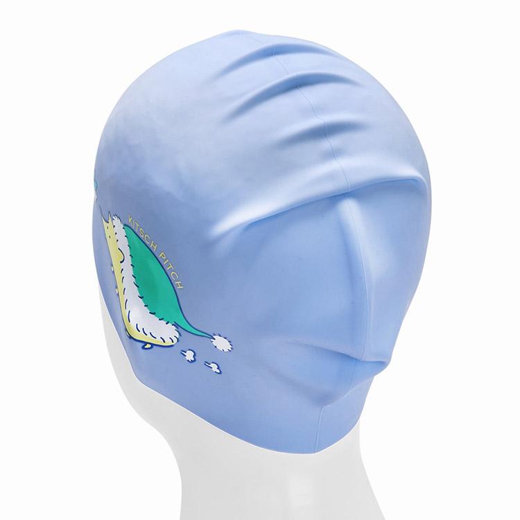 Kichipichi Tiny Santa Silicone Swim Cap Pale Lavender (Kpd1Cs009)