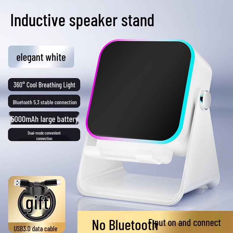 Portable NFC Speaker with Wireless Charging Stand