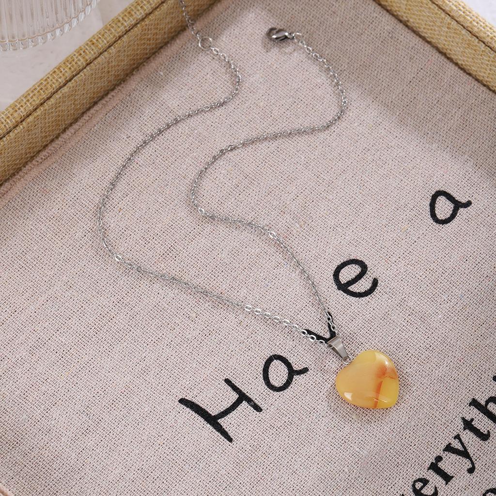 Retro Ethnic Style Coffee Color Beaded Necklace, Guochao Ancient Style Light Luxury Rice Beads Love Bamboo Collarbone Chain